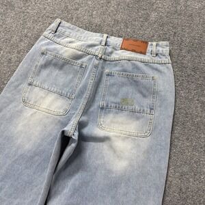Sumwon Jeans Men's 32x31 Small Cotton Blend Light Wash Baggy Blue Skater